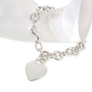TIFFANY Silver Heart Charm Bracelet